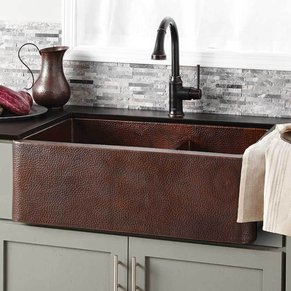 Farmhouse Duet Copper Kitchen Sink