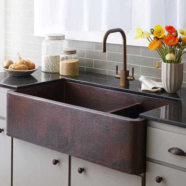 Farmhouse Duet Pro Copper Kitchen Sink